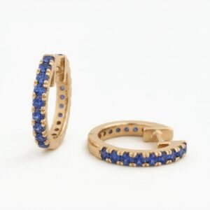 Sapphire Hoop Earrings